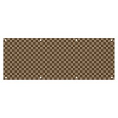 Brown Square Squares Template Background Diamond Pattern Banner And Sign 8  X 3  by Wegoenart