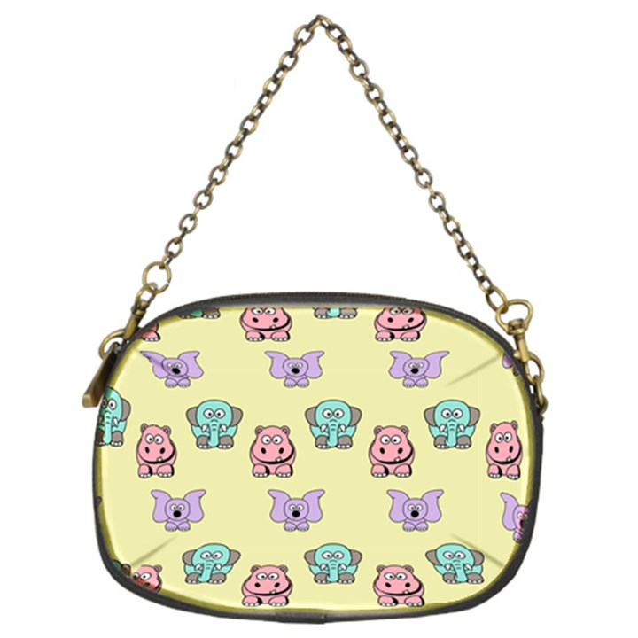 Illustration Animals Pastel Children Colorful Chain Purse (Two Sides)