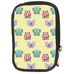 Illustration Animals Pastel Children Colorful Compact Camera Leather Case by Wegoenart