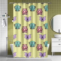 Illustration Animals Pastel Children Colorful Shower Curtain 48  X 72  (small)  by Wegoenart