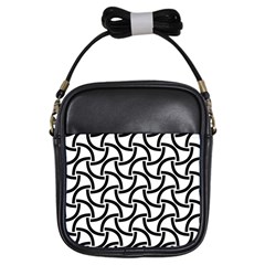 Background Monochrome Geometric Girls Sling Bag by Wegoenart