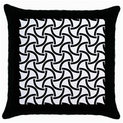 Background Monochrome Geometric Throw Pillow Case (black) by Wegoenart