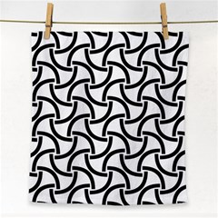 Background Monochrome Geometric Face Towel by Wegoenart