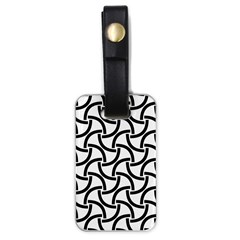 Background Monochrome Geometric Luggage Tag (one Side) by Wegoenart