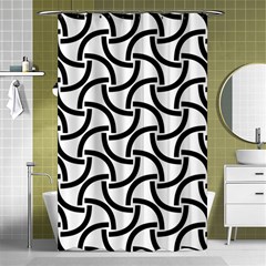 Background Monochrome Geometric Shower Curtain 48  X 72  (small)  by Wegoenart