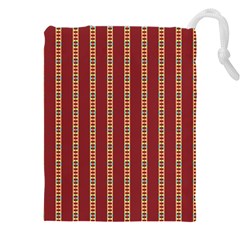 Illustration Template Background Red Strip Drawstring Pouch (4xl) by Wegoenart