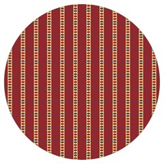 Illustration Template Background Red Strip Round Trivet by Wegoenart