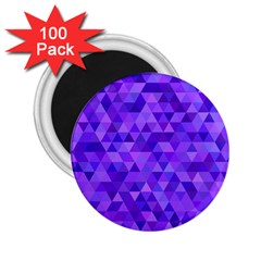 Illustration Purple Triangle Purple Background 2 25  Magnets (100 Pack)  by Wegoenart