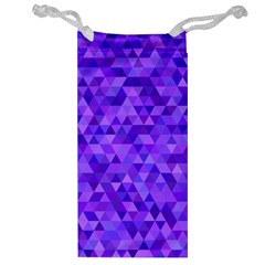 Illustration Purple Triangle Purple Background Jewelry Bag by Wegoenart