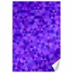 Illustration Purple Triangle Purple Background Canvas 12  X 18  by Wegoenart