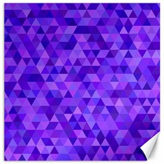 Illustration Purple Triangle Purple Background Canvas 16  X 16  by Wegoenart