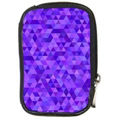 Illustration Purple Triangle Purple Background Compact Camera Leather Case by Wegoenart