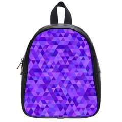 Illustration Purple Triangle Purple Background School Bag (small) by Wegoenart