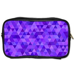 Illustration Purple Triangle Purple Background Toiletries Bag (two Sides) by Wegoenart