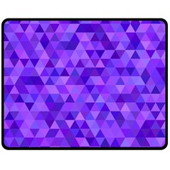 Illustration Purple Triangle Purple Background Fleece Blanket (medium)  by Wegoenart