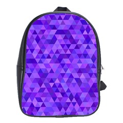 Illustration Purple Triangle Purple Background School Bag (xl) by Wegoenart