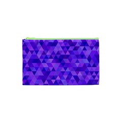 Illustration Purple Triangle Purple Background Cosmetic Bag (xs) by Wegoenart