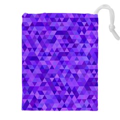 Illustration Purple Triangle Purple Background Drawstring Pouch (5xl) by Wegoenart