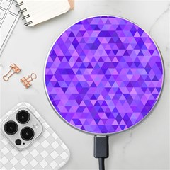 Illustration Purple Triangle Purple Background Wireless Charger by Wegoenart