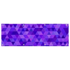 Illustration Purple Triangle Purple Background Banner And Sign 9  X 3  by Wegoenart