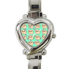 Puppy Pattern Wallpaper Dog Pet Heart Italian Charm Watch