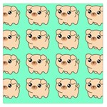 Puppy Pattern Wallpaper Dog Pet Square Satin Scarf (36  x 36 ) Front