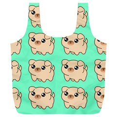 Puppy Pattern Wallpaper Dog Pet Full Print Recycle Bag (XXXL)