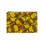 Illustration Duck Cartoon Background Pattern Cosmetic Bag (Medium) Front