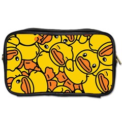 Illustration Duck Cartoon Background Pattern Toiletries Bag (one Side) by Wegoenart