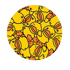 Illustration Duck Cartoon Background Pattern Mini Round Pill Box by Wegoenart