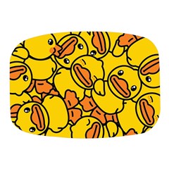 Illustration Duck Cartoon Background Pattern Mini Square Pill Box by Wegoenart