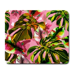 Illustration Paintimg Paint Monstera Leave Leaf Plant Green Large Mousepads by Wegoenart