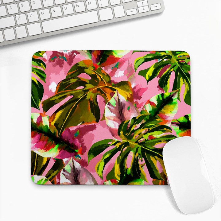 Illustration Paintimg Paint Monstera Leave Leaf Plant Green Large Mousepads