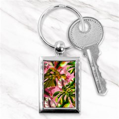 Illustration Paintimg Paint Monstera Leave Leaf Plant Green Key Chain (rectangle) by Wegoenart