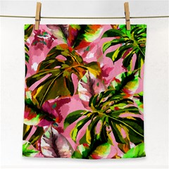 Illustration Paintimg Paint Monstera Leave Leaf Plant Green Face Towel by Wegoenart