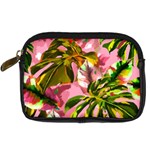 Illustration Paintimg Paint Monstera Leave Leaf Plant Green Digital Camera Leather Case Front