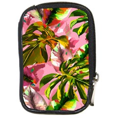 Illustration Paintimg Paint Monstera Leave Leaf Plant Green Compact Camera Leather Case by Wegoenart