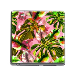 Illustration Paintimg Paint Monstera Leave Leaf Plant Green Memory Card Reader (square 5 Slot) by Wegoenart