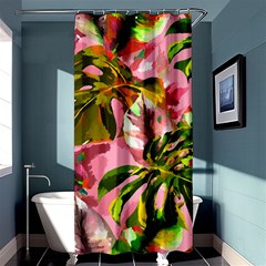 Illustration Paintimg Paint Monstera Leave Leaf Plant Green Shower Curtain 36  X 72  (stall)  by Wegoenart