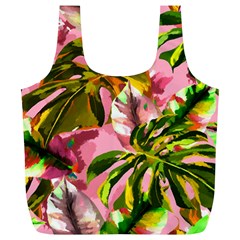 Illustration Paintimg Paint Monstera Leave Leaf Plant Green Full Print Recycle Bag (xl) by Wegoenart