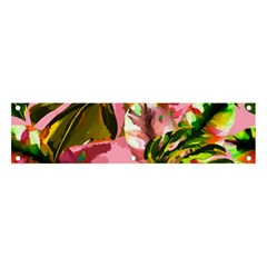 Illustration Paintimg Paint Monstera Leave Leaf Plant Green Banner And Sign 4  X 1 