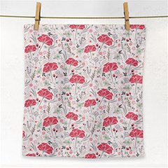 Illustration Flowers Pattern Wallpaper Floral Face Towel by Wegoenart