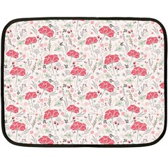 Illustration Flowers Pattern Wallpaper Floral Double Sided Fleece Blanket (mini)  by Wegoenart