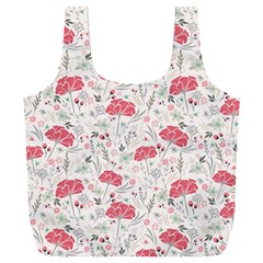 Illustration Flowers Pattern Wallpaper Floral Full Print Recycle Bag (xxl)