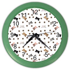 Illustration Monstera Leave Leaf Plant Green Color Wall Clock by Wegoenart