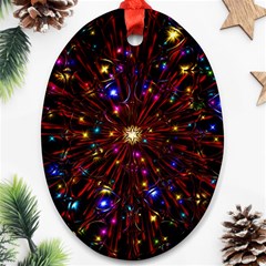 Abstract Background Stars Star Galaxy Wallpaper Ornament (oval)