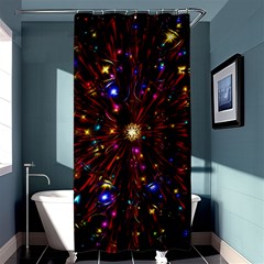 Abstract Background Stars Star Galaxy Wallpaper Shower Curtain 36  X 72  (stall)  by Wegoenart