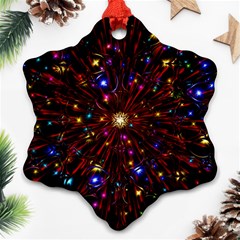 Abstract Background Stars Star Galaxy Wallpaper Ornament (snowflake)