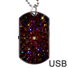 Abstract Background Stars Star Galaxy Wallpaper Dog Tag Usb Flash (two Sides) by Wegoenart