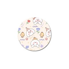 Chicken Dog Flower Sun Pattern Golf Ball Marker by Sudhe